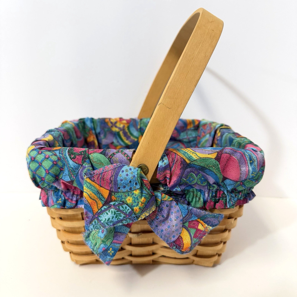 Easter Basket Lined Bright Color Country Woven Collection by Grand Basket Granny